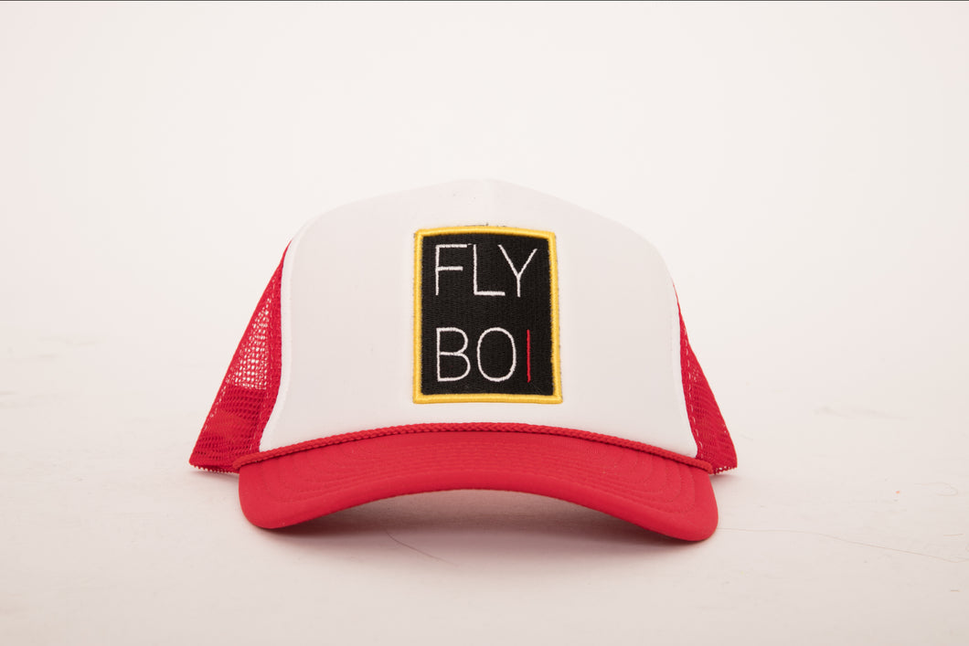 FlyBoi Standard Logo Trucker (Red/White)