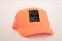 Load image into Gallery viewer, FlyBoi Standard Logo Trucker (Neon Orange)