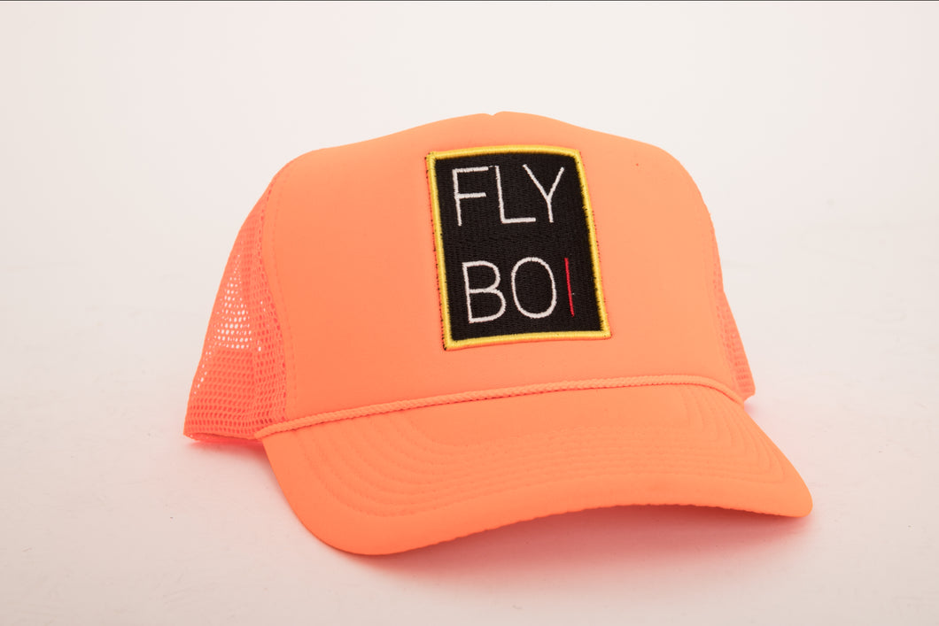 FlyBoi Standard Logo Trucker (Neon Orange)