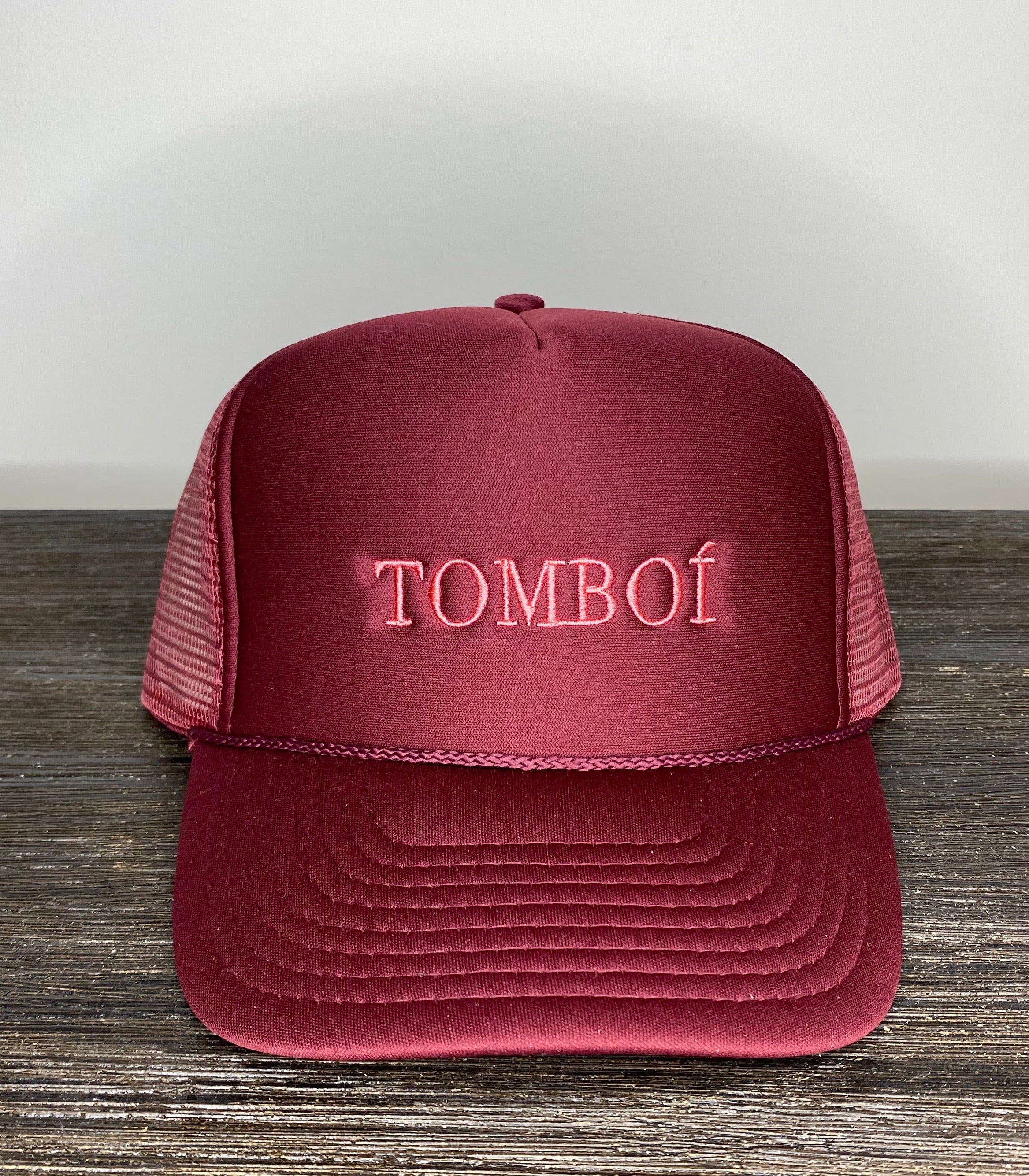 Burgundy sales trucker cap