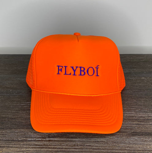 “FLYBOÍ” Trucker Cap (Neon Orange)