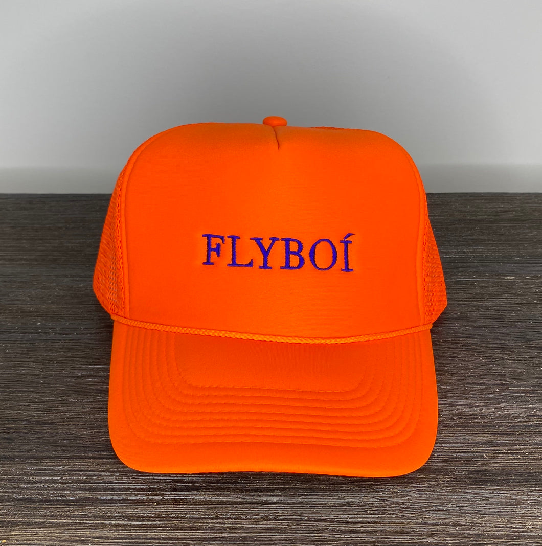 “FLYBOÍ” Trucker Cap (Neon Orange)