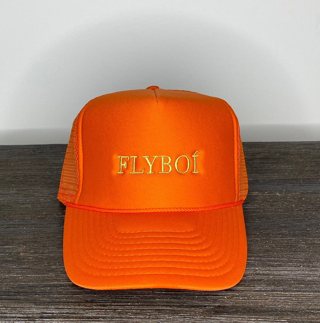 “FLYBOÍ” Trucker Cap (Dark Orange)